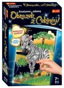 OBRAZEK Z CEKINÓW. ZEBRA, RANOK-CREATIVE