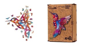 PUZZLE DREWNIANE EKO 120 DELIKATNY KOLIBER A3