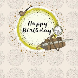 KARNET KWADRAT CL0215 URODZINY WALIZKA