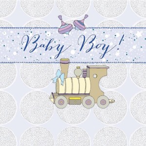 KARNET SWAROVSKI KWADRAT CL0223 NARODZINY POCIĄG