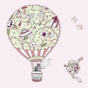 KARNET SWAROVSKI KWADRAT CL1901 ŚLUB BALON