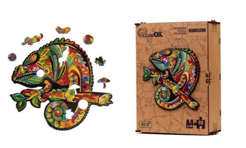Puzzle drewniane eko 69 Kameleon A4, PuzzleOK