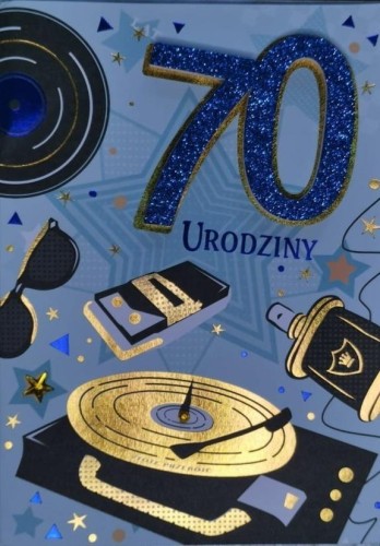 Karnet Przestrzenny B6 Urodziny 70 mężczyzna