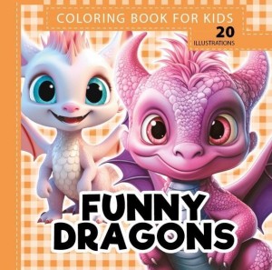 KOLOROWANKA 160X160 FUNNY DRAGONS SMOKI POMARAŃCZ