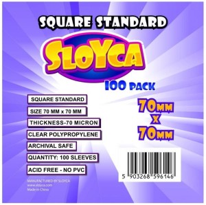 KOSZULKI SQUARE STANDARD 70X70MM (100SZT) SLOYCA