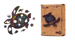 PUZZLE DREWNIANE EKO 68 DŁUGOWIECZNY ŻÓŁW A4