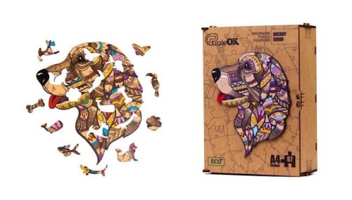 Puzzle drewniane eko 67 Wierny Sirko A4, PuzzleOK