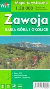 MAPA TURYSTYCZNA -ZAWOJA, BABIA GÓRA I OKOLICE WIT