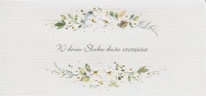 KARNET ŚLUB DL S58 - DUŻO SZCZĘŚCIA KWIATY