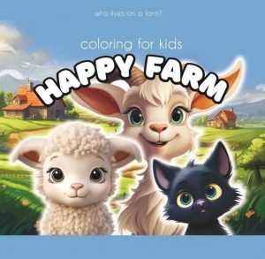 KOLOROWANKA 140X140 HAPPY FARM OWCA