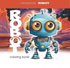 KOLOROWANKA 140X140 ROBOTY 20 OBRAZKÓW