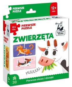 KAPITAN NAUKA. ZWIERZĘTA. PIERWSZE PUZZLE