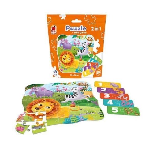 Puzzle 2w1 Zoo 49el, Roter Kafer