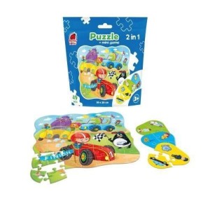 PUZZLE 2W1 POJAZDY 49EL, ROTER KAFER