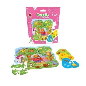 PUZZLE 2W1 MAGICZNY LAS 49EL, ROTER KAFER