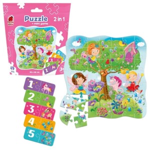 PUZZLE 2W1 WRÓŻKI 49EL, ROTER KAFER