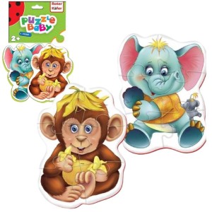 PIANKOWE PUZZLE MAŁPKA I SŁOŃ, ROTER KAFER
