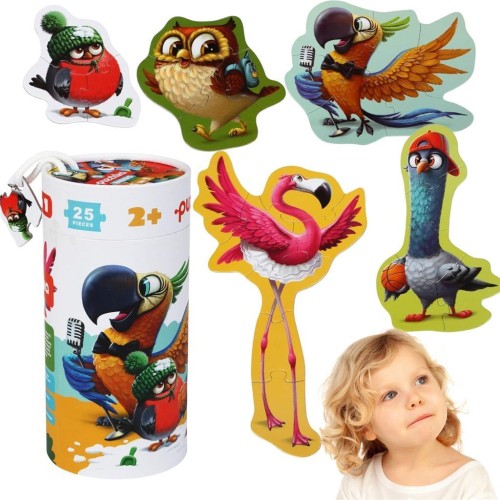 Puzzle 25 5w1 Ptaki, Cubika