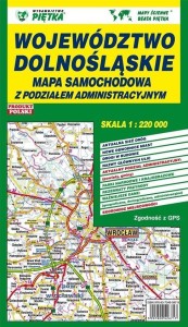 WOJEWÓDZTWO DOLNOŚLĄSKIE 1:220 000 MAPA SAMOCH.