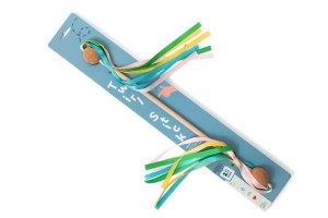 DREWNIANA PAŁECZKA MAŻORETKI - KIJEK Z TASIEMKAMI