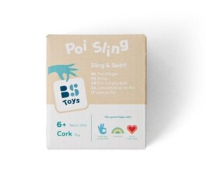 KORKOWY POI Z TASIEMKAMI - PIŁKA DO ŻONGLERKI