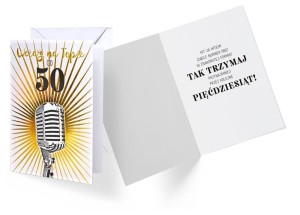 KARNET B6 GS-008 URODZINY 50 MIKROFON