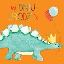 KARNET KWADRAT CL4214_PO URODZINY DINOZAUR