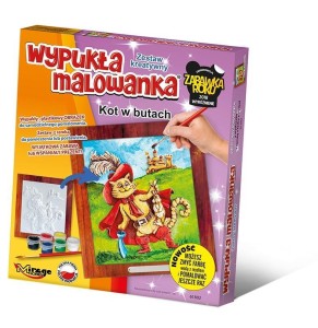 WYPUKŁA MALOWANKA BAJKA - KOT W BUTACH
