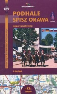PODHALE SPISZ ORAWA MAPA TURYSTYCZNA 1:50 000