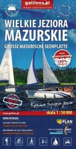 MAPA - WIELKIE JEZIORA MAZURSKIE 1:50 000