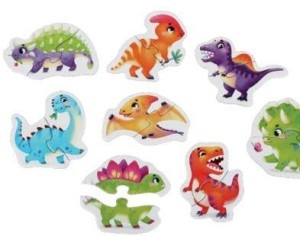 PUZZLE SZCZĘŚLIWE DINOZAURY, CUBIKA