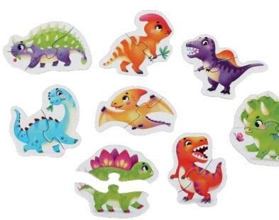 Puzzle szczęśliwe dinozaury, Cubika