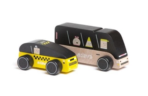 Drewniany zestaw Transport miejski, Cubika