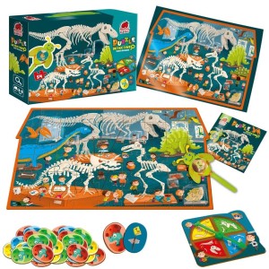 PUZZLE EDUKACYJNE DETECTIVE - DINO MUSEUM