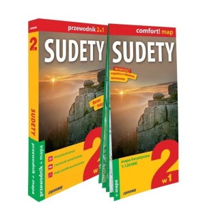 SUDETY 2W1: PRZEWODNIK + MAPA, PRACA ZBIOROWA