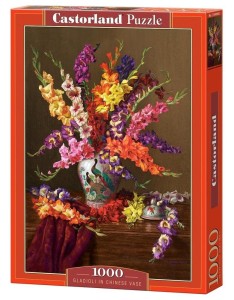 PUZZLE 1000 GLADIOLI IN CHINESE VASE CASTOR