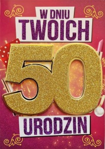 KARNET URODZINY 50 DAMSKIE