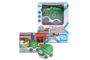 MINI AUTO Z PUZZLAMI ŚMIECIARKA EDU&FUN