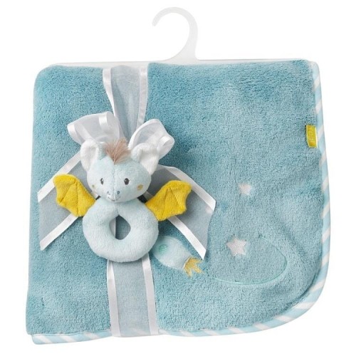 Kocyk z maskotką Nietoperz 13 cm, BabyFehn