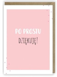 KARTKA OKOLICZNOŚCIOWA, EKO KOPERTA DZIĘKUJĘ K001