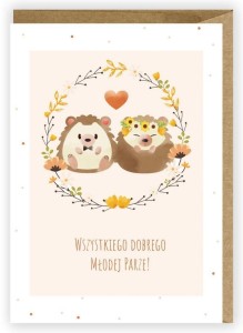 KARTKA OKOLICZNOŚCIOWA, EKO KOPERTA ŚLUB K009