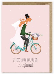 KARTKA ŚLUBNA, EKO KOPERTA ŻYRAFY K110