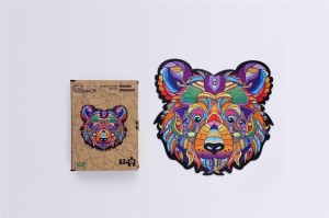 PUZZLE DREWNIANE EKO 39 BRĄZOWY NIEDŹWIEDŹ A3