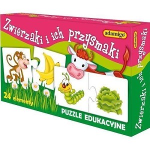 UKŁADANKA - ZWIERZAKI I ICH PRZYSMAKI, ADAMIGO