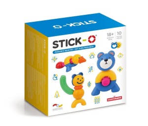 MAGFORMERS STICK-O ZESTAW Z NIEDŹWIEDZIEM 10EL