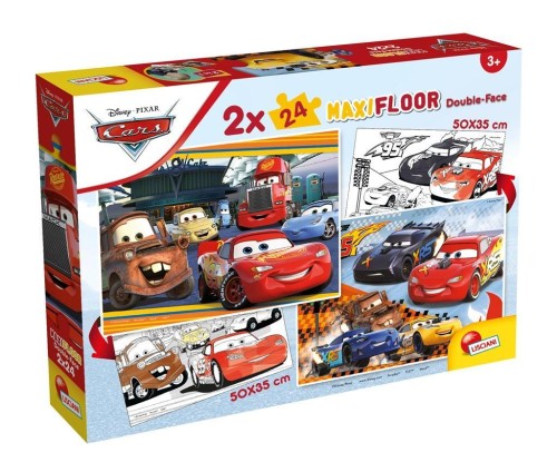 Puzzle dwustronne Maxi 2x24 Cars, Lisciani