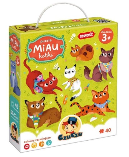 CzuCzu Puzzle Miau Kotki 3+, Bright Junior Media