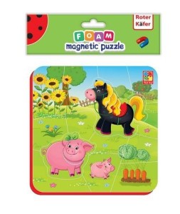 MIĘKKIE MAGNETYCZNE PUZZLE KOŃ I ŚWINKI