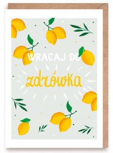 KARTKA OKOLICZNOŚCIOWA ŻYCZENIA ZDROWIA CYTRYNY
