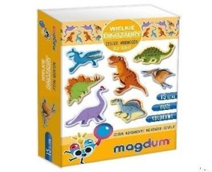 DUŻE DINOZAURY - ZESTAW MAGNESÓW